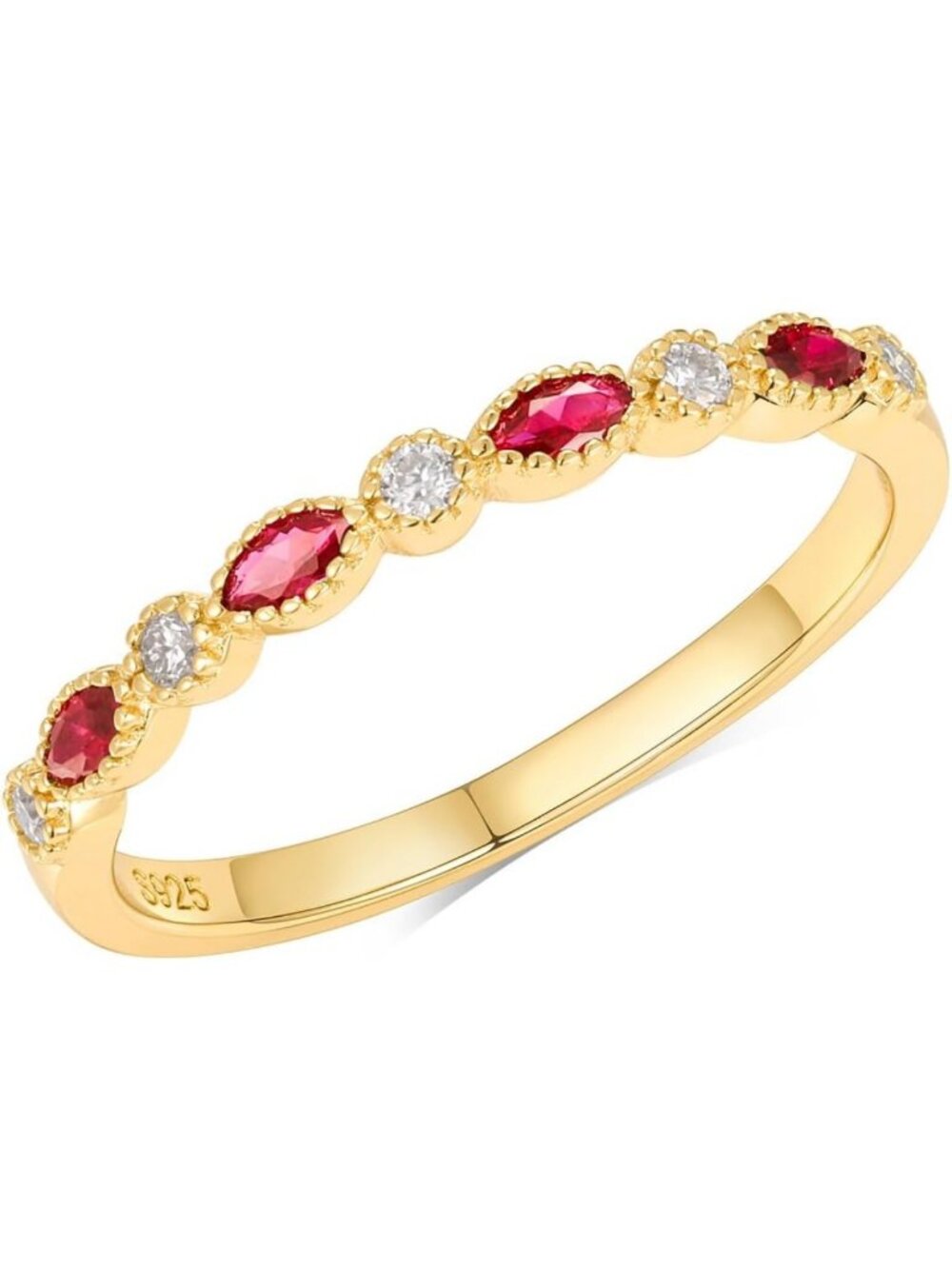 Milgrain Eternity Band, Leaf Design Wedding Ring, Elegant Women's Jewelry